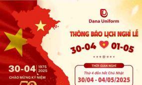 THÔNG BÁO NGHỈ LỄ 30/5 & 1/5